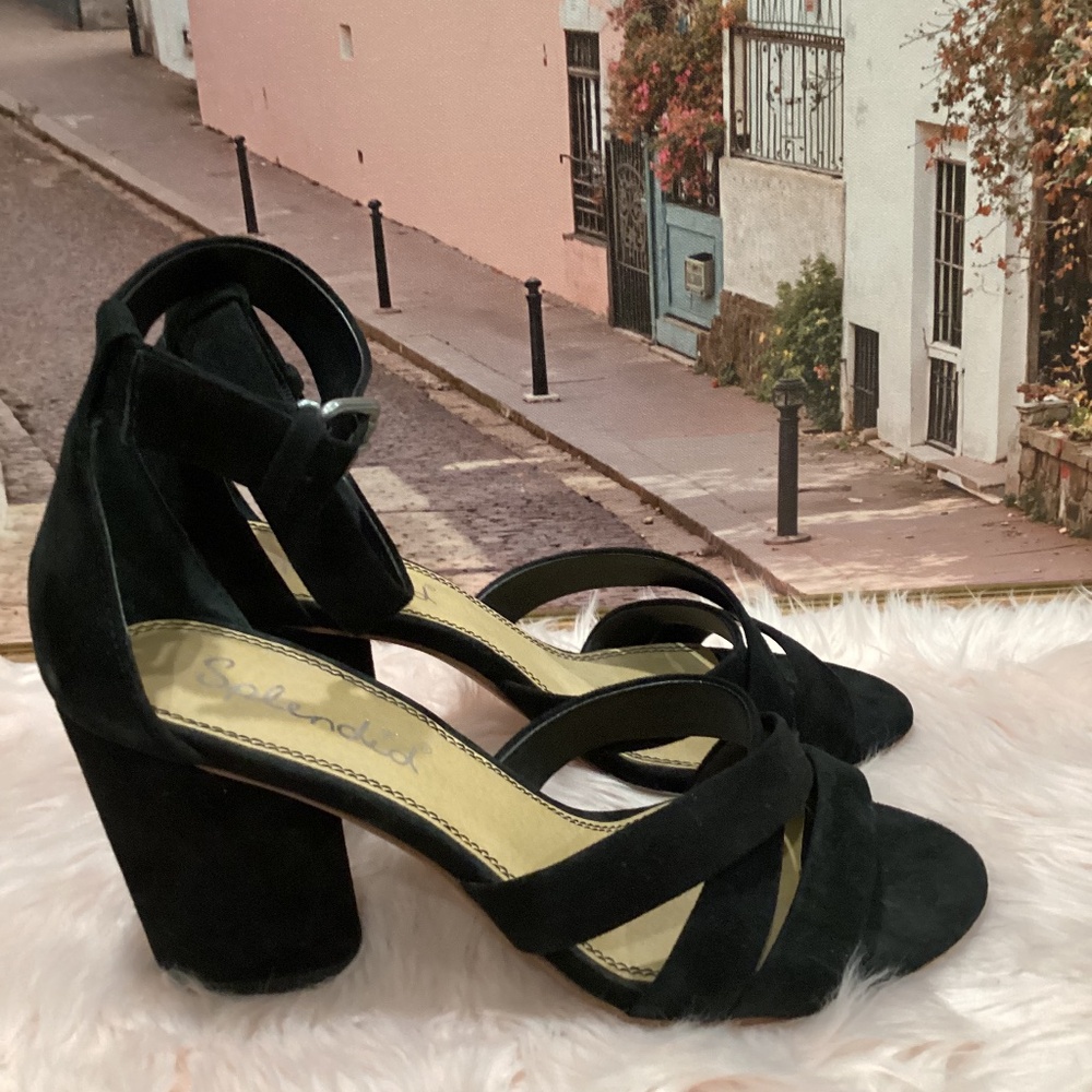 Splendid Black Suede Sandals 9M